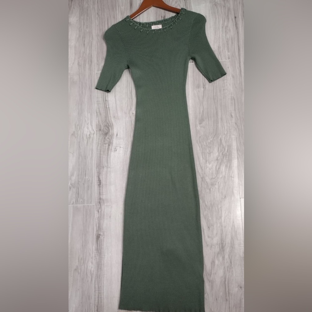 Camila Coello Elegant Green Knit Dress size S brand new w tags